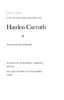 Cover of The Selected Poetry of Hayden Carruth
