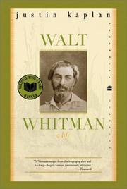 Cover of Walt Whitman: A Life