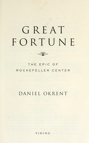 Cover of Great Fortune: The Epic of Rockefeller Center