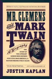 Cover of Mr. Clemens and Mark Twain