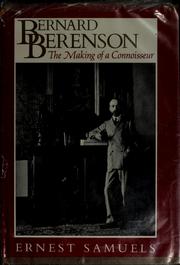 Cover of Bernard Berenson, The Making of a Connoisseur
