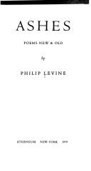 Cover of Ashes: Poems New and Old