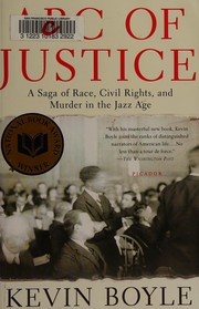 Cover of Arc of Justice: A Saga of Race, Civil Rights, and Murder in the Jazz Age