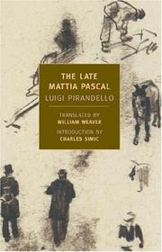 Cover of The Late Mattia Pascal