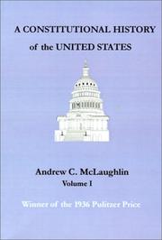 Cover of A Constitutional History of the United States