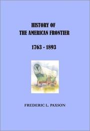 Cover of History of the American Frontier
